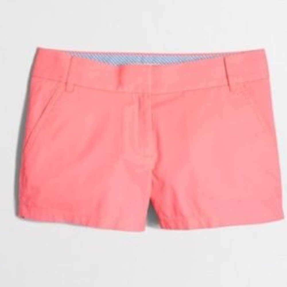 J. Crew Women’s Chino Broken In Shorts- Coral 2.5”